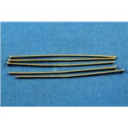 Head Pins  Extra Fine Gold 50mm ea