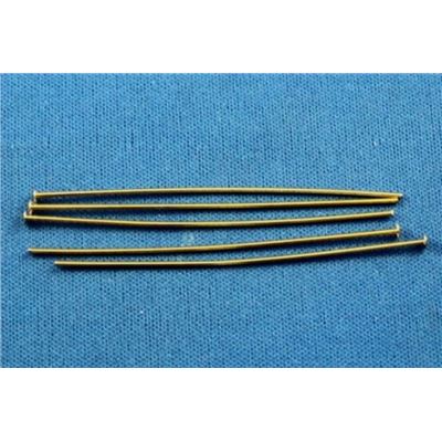 Head Pins  Extra Fine Gold 50mm ea