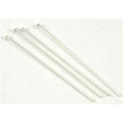 Head Pins  Extra Fine Silver 25mm ea