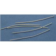 Head Pins  Extra Fine Silver 50mm ea