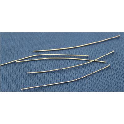 Head Pins  Extra Fine Silver 50mm ea