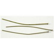 Head Pins  Thick Antique Brass 50mm ea