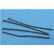 Head Pins  Thick Black Nickel 50mm ea