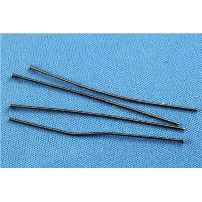 Head Pins  Thick Black Nickel 50mm ea