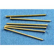Head Pins  Thick Gold 25mm ea
