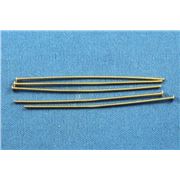 Head Pins  Thick Gold 50mm ea