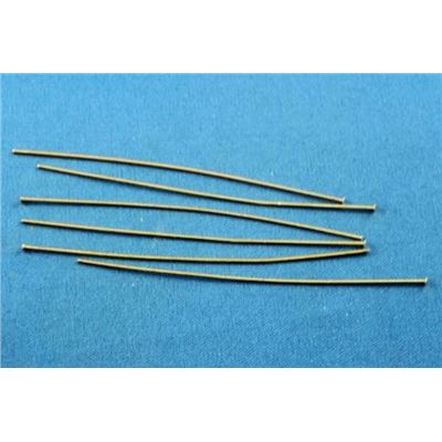 Head Pins  Thick Gold 75mm ea