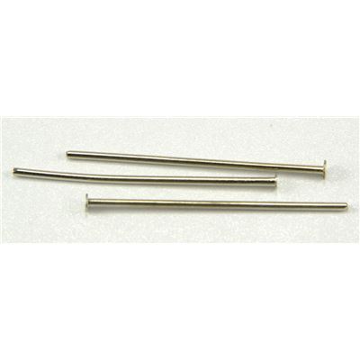 Head Pins Thick Nickel 25mm ea