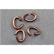 Jump Ring  Oval Antique Copper 4x6mm ea