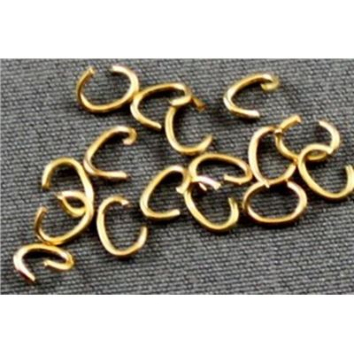 Jump Ring  Oval Gold 3x4mm ea