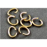 Jump Ring  Oval Gold 4x6mm ea
