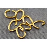 Jump Ring  Oval Gold 5x7mm ea