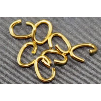 Jump Ring  Oval Gold 5x7mm ea