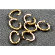 Jump Ring  Oval Gold 6x8mm ea