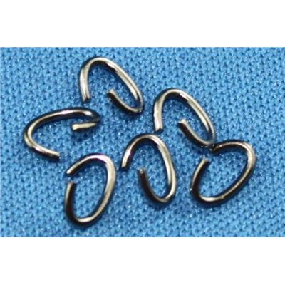 Jump Ring  Oval Nickel 5x7mm ea