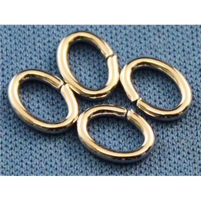 Jump Ring  Oval Nickel 6x8mm ea
