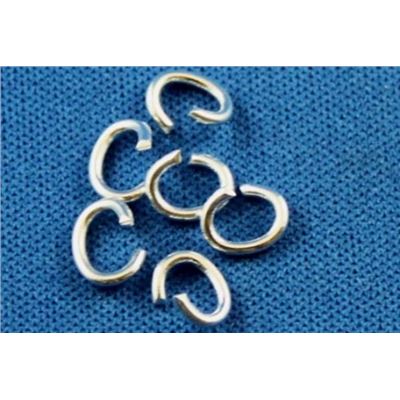 Jump Ring  Oval Silver 4x6mm ea