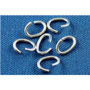 Jump Ring  Oval Silver 5x7mm ea