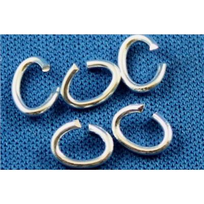 Jump Ring Oval Silver 6x8mm ea