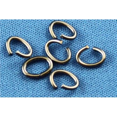 Jump Ring Oval Black Nickel 6x8mm ea