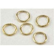Jump Ring  Thin Gold 8x0.7mm ea