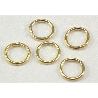 Jump Ring  Thin Gold 8x0.7mm ea