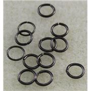 Jump Ring Thin Black Nickel 6mm ea