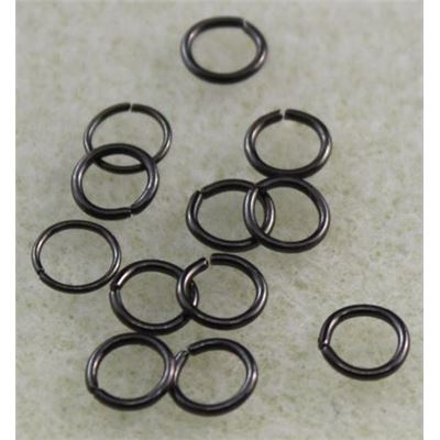 Jump Ring Thin Black Nickel 6mm ea