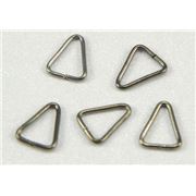 Jump Ring  Triangle Black Nickel 4mm ea