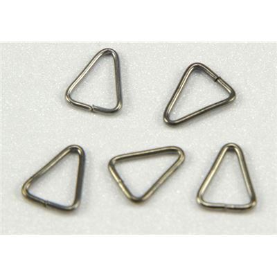 Jump Ring  Triangle Black Nickel 4mm ea