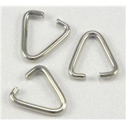 Jump Ring  Triangle Nickel 10mm ea