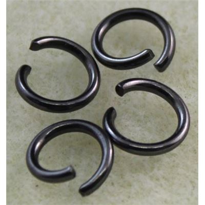 Jump Rings Thick Black Nickel 10mm ea