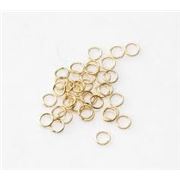 Jump Rings Thin Gold 6mm ea