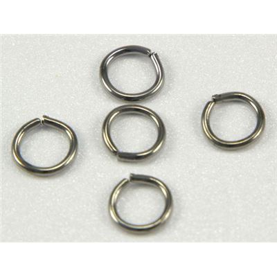 Jump Rings Black Nickel 6mm ea