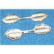 Leaf Bars Small Silver  ea