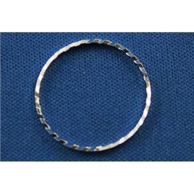 Quick Links Round Diamond Cut Silver 20mm ea