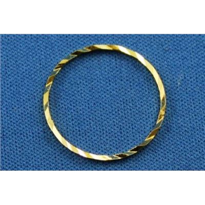 Quick Links Round Diamond Cut Gold 30mm ea