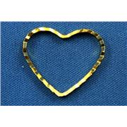 Quick Links Heart Diamond Cut Gold 20x22.5mm ea