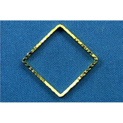 Quick Links Square Diamond Cut Gold 20mm ea