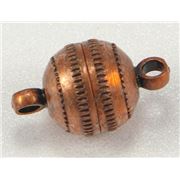 Magnetic Clasp  Ball Antique Copper 8mm ea