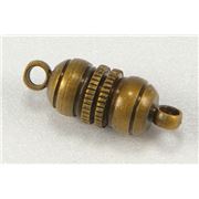 Magnetic Clasp  Barbell Antique Brass 11x6mm ea