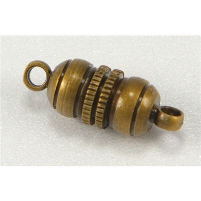 Magnetic Clasp  Barbell Antique Brass 11x6mm ea