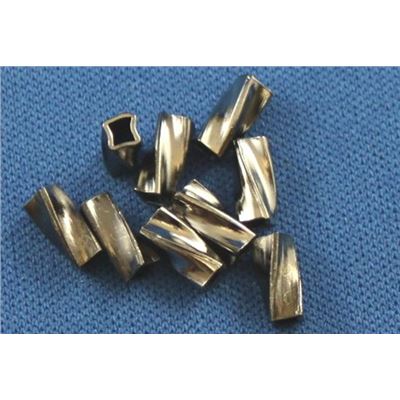 Metal Tube  Twisted Black Nickel 7x2mm ea