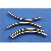 Metal Tube  Curved Nickel 40x3mm ea