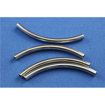 Metal Tube  Curved Nickel 40x3mm ea