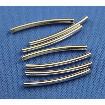 Metal Tube Curved Silver 26x2mm ea