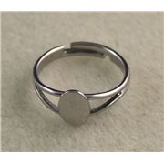 Ring Shank Small Oval Nickel  ea