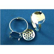 Rings Shank with Sieve Silver 12mm ea