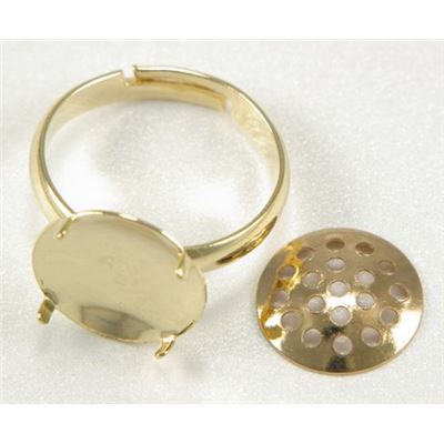 Rings Shank with Sieve Gold 12mm ea