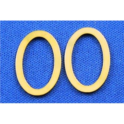Oval Ring Link Gold 12x18mm ea